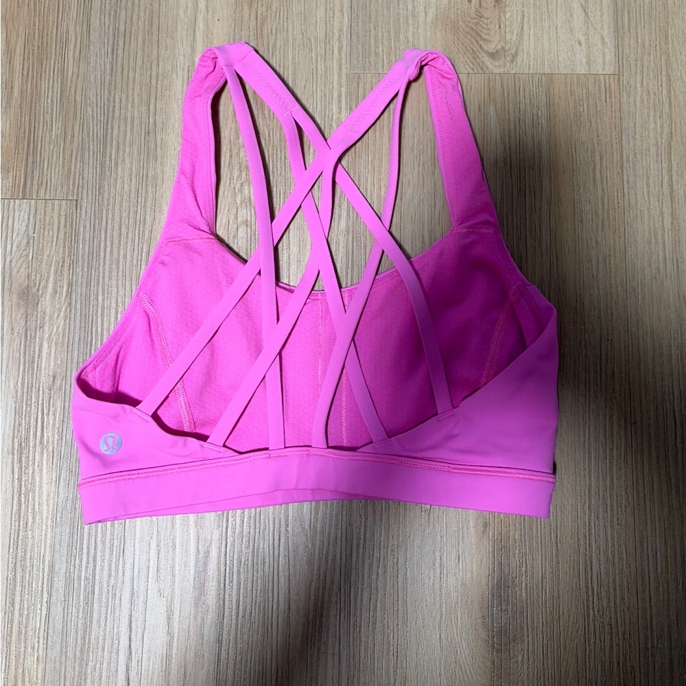 lululemon Free to Be Serene Sports Bra 4 Pink Pow - Picture 3 of 4